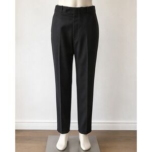 Woolmark Mens Black 100% Pure New Wool Dress Pants Slacks Size 36 Made in Korea